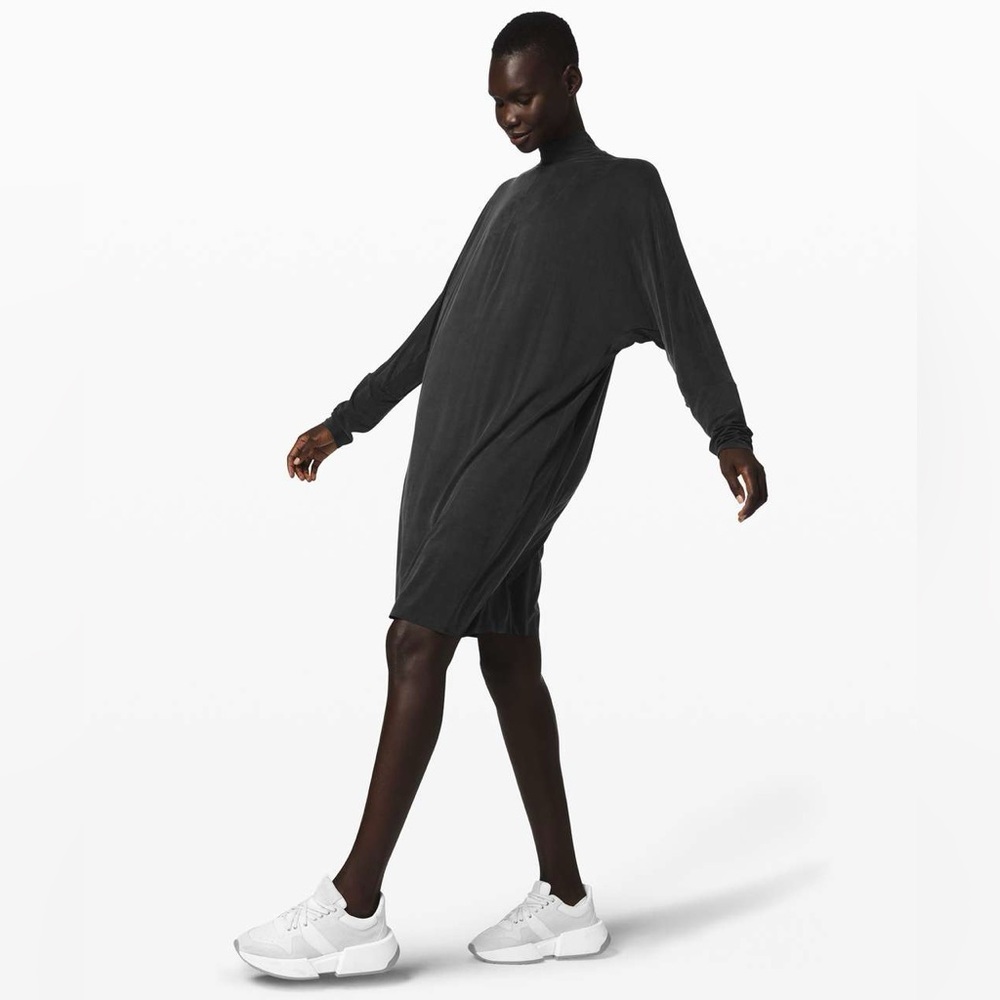 Lululemon Lab-Vindur Dress *FULL CUPRO DRESS• SUPER RARE•Black•NWOT NEW• Large - Picture 4 of 14
